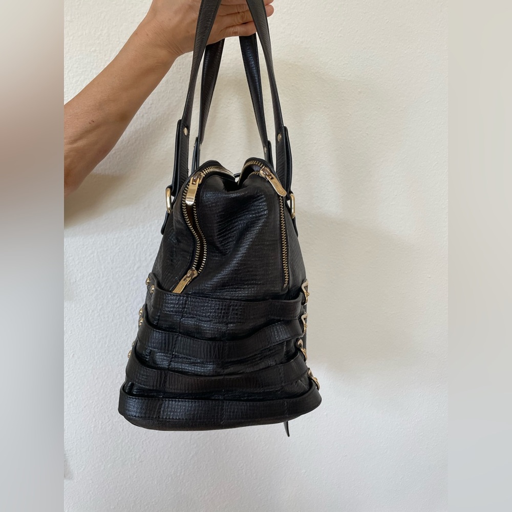 Jimmy Choo Leather Blythe Handle Bag - Picture 3 of 9